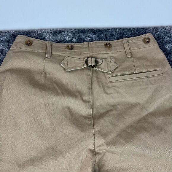Banana Republic Riding Pants Tie Ankle Cargo Button Fly Khaki Women's 8 Long NWT - Picture 9 of 10